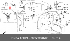 Осушитель, кондиционер 80350SD4N00 HONDA