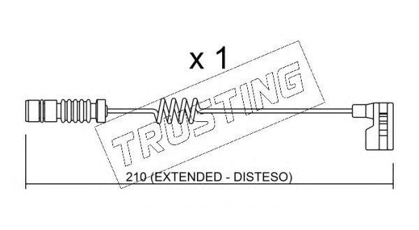 Сигнализатор, износ тормозных колодок SU.209 TRUSTING