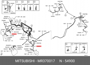 Шланг тормозной MR370017 MITSUBISHI