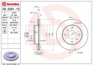Тормозной диск 09.5281.10 BREMBO