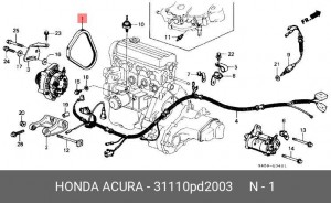 Поликлиновой ремень 31110-PD2-003 HONDA