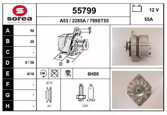 Шкив генератора 55799 EAI