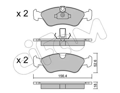 Комплект тормозных колодок, диско 822-208-0 CIFAM