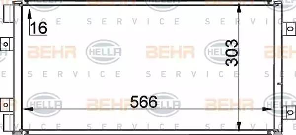 Конденсатор, кондиционер 8FC351300741 HELLA