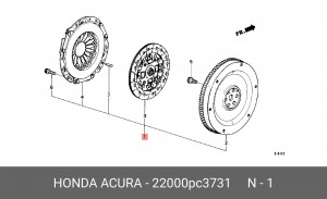 Комплект сцепления 22000PC3731 HONDA