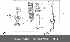 Пружина ходовой части 52441SH9A01 HONDA