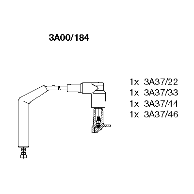 Ккомплект проводов зажигания 3A00184 BREMI