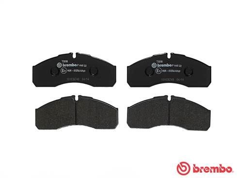 Комплект тормозных колодок, диско PA6022 BREMBO