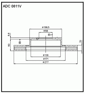 Диск тормозной ADC0811V ALLIED NIPPON