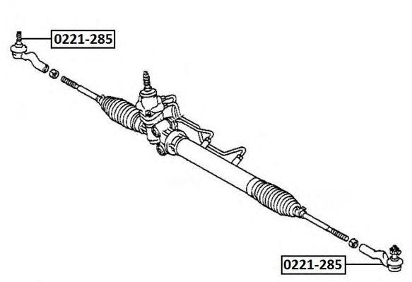 Наконечник рулевой тяги 0221-285 ASVA
