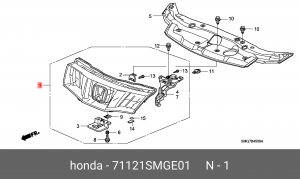 Эмблема 71121SMGE01 HONDA