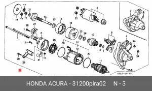 Стартер 31200PLRA02 HONDA