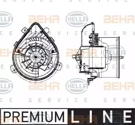 Электродвигатель, вентиляция салона 8EW 009 159-391 HELLA