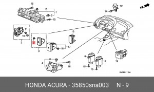 Лампа 35850SNA003 HONDA