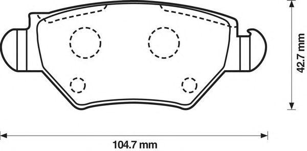 Комплект тормозных колодок, диско 573010B BENDIX JURID
