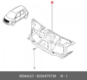 Панель передняя 8200479758 RENAULT
