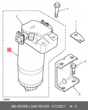 Топливный фильтр STC2827 MG ROVER LAND ROVER