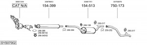 Средний глушитель выхлопных газов 284327 BOSAL