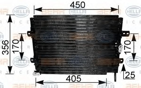 Конденсатор, кондиционер 8FC351036581 HELLA