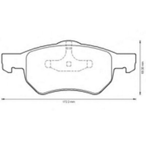 Комплект тормозных колодок, диско 572509B BENDIX JURID