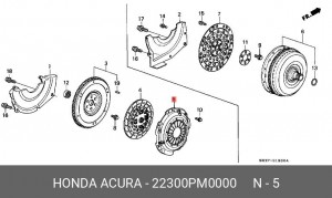 Нажимной диск сцепления 22300PM0000 HONDA