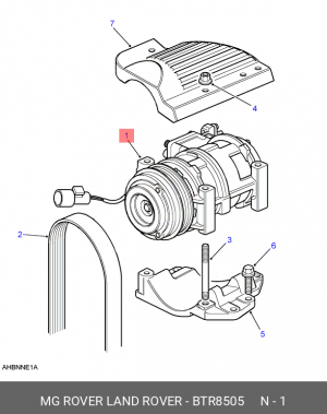 Компрессор, кондиционер BTR8505 LAND ROVER