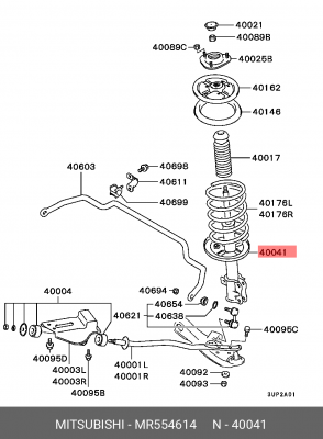 Набор для для регулировки передних стоек подвески MR554614 MITSUBISHI