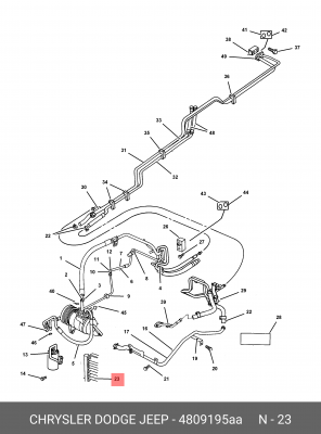Конденсатор, кондиционер 4809 195AA CHRYSLER