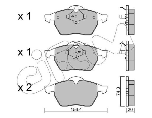 Комплект тормозных колодок, диско 822-181-1 CIFAM