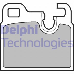 Комплект тормозных колодок, диско LP443 DELPHI