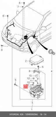 Предохранитель 1898006566 HYUNDAI KIA