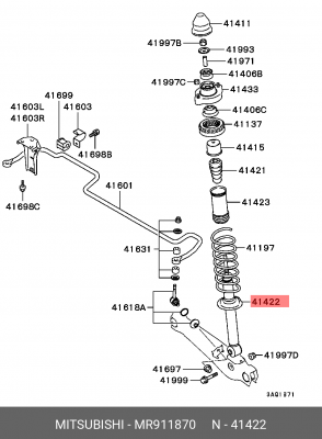 Амортизатор подвески MR911870 MITSUBISHI