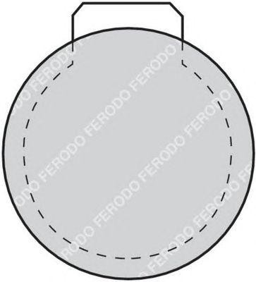 Комплект тормозных колодок, диски стояночной тормозной сист. FDB100 FERODO