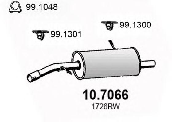Глушитель выхлопных газов конечный 107066 ASSO