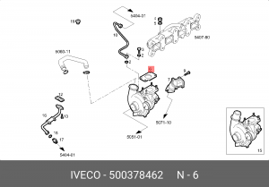Прокладка, компрессор 500378462 IVECO