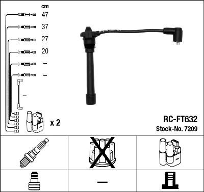 Ккомплект проводов зажигания 7209 NGK NTK