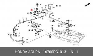 Топливный насос 16700PC1013 HONDA