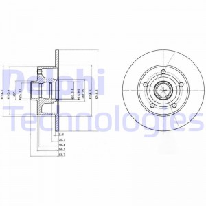 Тормозной диск BG3030 DELPHI