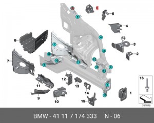 Кронштейн крепления 41 11 7 174 333 BMW