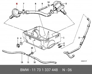 Клапан системы подачи дополнительного воздуха 11 73 1 337 448 BMW