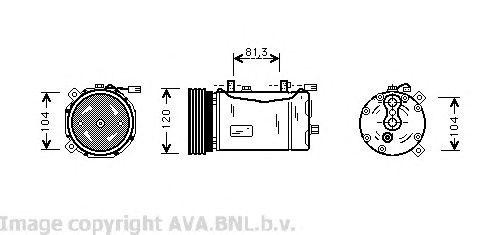 Компрессор кондиционера VWK172 AVA