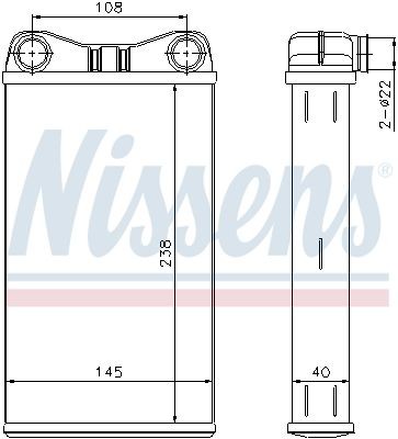 Теплообменник, отопление салона 70227 NISSENS
