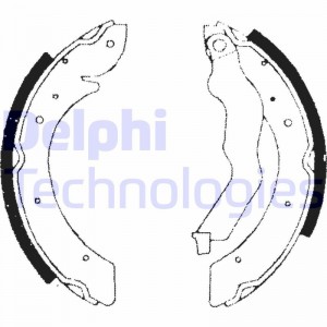 Комплект тормозных колодок LS1714 DELPHI