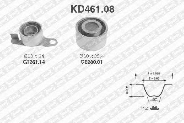 Комплект ремня ГРМ KD46108 NTN SNR