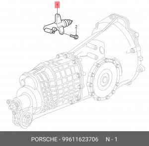 Рабочий цилиндр, система сцепления 99611623706 PORSCHE
