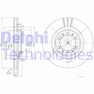 Тормозной диск BG3099 DELPHI