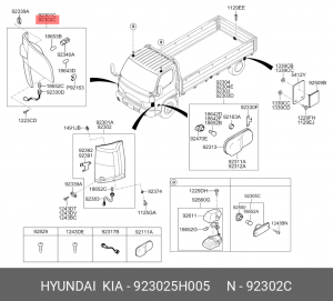 Указатель поворота 923025H005 HYUNDAI KIA