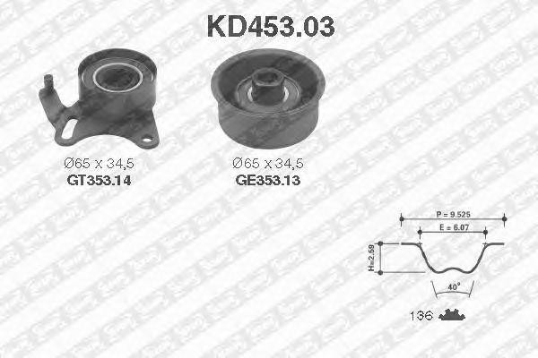 Комплект ремня ГРМ KD45303 NTN SNR