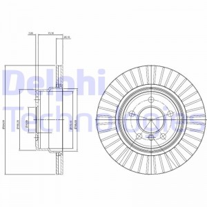 Тормозной диск BG3999 DELPHI