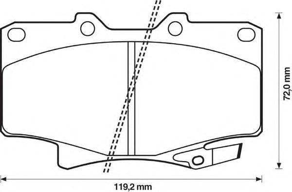 Комплект тормозных колодок, диско 572253B BENDIX JURID